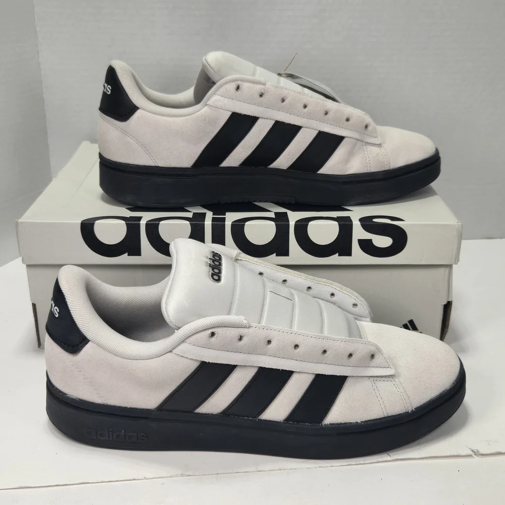 Adidas Grand Court Alph 00s Men's Black and White Sneakers 2 Laces Size 11.5